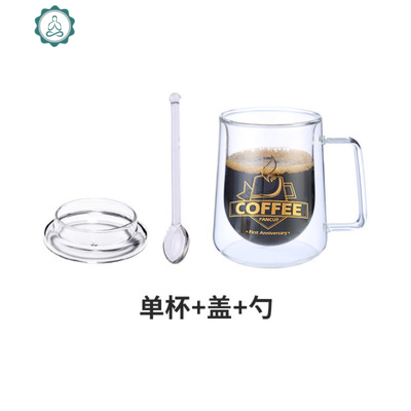 欧式创意 高硼硅双层咖啡杯牛奶杯马克杯 时尚玻璃杯