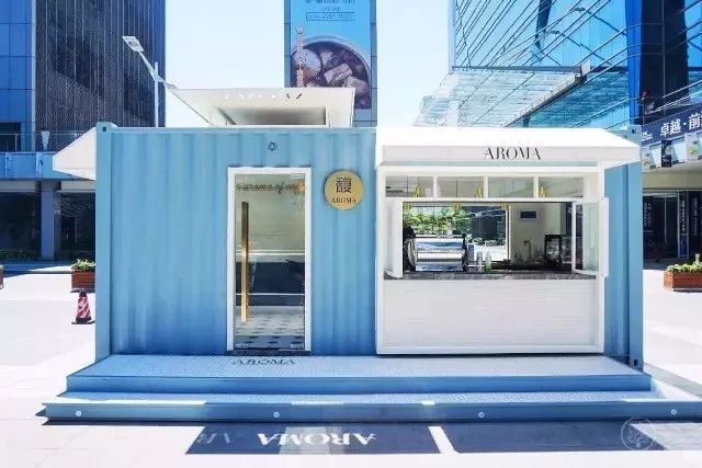 咖啡馆展示柜_咖啡厅集装箱_集装箱咖啡馆设计